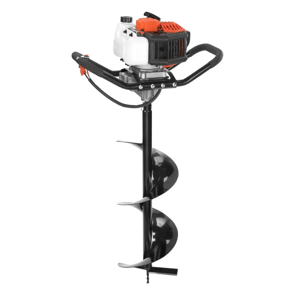 VEVOR Gas Powered Post Hole Digger, 52cc Post Hole Auger with 6" & 10" Bits, 3 Extension Rods, 1450W Heavy-Duty Earth Auger for Fence Posts, Deck / Pergola Posts, Plant / Tree Planting, EPA Listed
