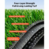 VEVOR Artificial Grass, 12 x 7 ft Fake Grass Turf Rug, 0.6 in Pile Height Realistic Synthetic Lawn Carpet Roll Mat, Easy Clean Drainage Holes for Patio, Garden, Balcony, Outdoor Indoor Decor, Green