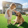 VEVOR Artificial Grass, 18 x 10 ft Fake Grass Turf Rug, 0.6 in Pile Height Realistic Synthetic Lawn Carpet Roll Mat, Easy Clean Drainage Holes for Patio, Garden, Balcony, Outdoor Indoor Decor, Green