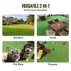 VEVOR Artifical Grass, 4 x 6 ft Rug Green Turf, 1.38"Fake Door Mat Outdoor Patio Lawn Decoration, Easy to Clean with Drainage Holes, Perfect For Multi-Purpose Home Indoor Entryway Scraper Dog Mats