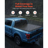 VEVOR Soft Roll-Up Truck Bed Tonneau Cover, Compatible with 2015-2025 Ford F-150, Fits 5.6 ft (5 ft 7 in/67 in) Bed, Triple-Layer Heavy-Duty PVC Tonneau Cover with Three Aluminum Alloy Support Bars