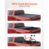 VEVOR Soft Roll-Up Truck Bed Tonneau Cover, Compatible with 2015-2025 Chevy Colorado/GMC Canyon CREW SHOR, Fits 5.2 ft (5 ft 2 in/62 in) Bed, PVC Tonneau Cover with Three Aluminum Alloy Support Bars