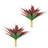 VEVOR Artificial Agave, 28W x 22H 2PCS Fake Agave Plants with Ground Stakes, Sun-Resistant for Home, Garden, Office, Store, Living Room,Porch, Indoor & Outdoor Decor, Realistic Texture Faux Plant, Red