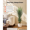 VEVOR Artificial Agave, 48 in Tall Fake Agave Plant with White Pot 1 Pack, Sun-Resistant for Home, Garden, Office, Store, Living Room, Porch, Indoor & Outdoor Decor, Realistic Texture Faux Decor Plant