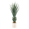 VEVOR Artificial Agave, 48 in Tall Fake Agave Plant with White Pot 1 Pack, Sun-Resistant for Home, Garden, Office, Store, Living Room, Porch, Indoor & Outdoor Decor, Realistic Texture Faux Decor Plant