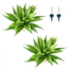 VEVOR Artificial Agave, 28W x 22H 2PCS Fake Agave Plants with Ground Stakes, Sun-Resistant for Home, Garden, Office, Store, Living Room, Porch, Indoor Outdoor Decor, Realistic Texture Faux Plant, Green