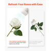 VEVOR Artificial Flowers, 120 pcs Real Looking White Foam Fake Roses Bulk, White Faux Bridal Shower with Stems for DIY Wedding Bouquets, Home Centerpieces Arrangements, Party Tables Decorations