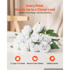 VEVOR Artificial Flowers Bulk White Roses 500 PCS Silk Faux Flowers Stems, for Vase, Table Centerpieces, Weddings, Parties, Bouquets, Home Decor and DIY Floral Arrangements, Realistic Fake Flower