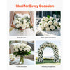 VEVOR Artificial Flowers, 60 pcs Real Looking White Foam Fake Roses Bulk, White Faux Bridal Shower with Stems for DIY Wedding Bouquets, Home Centerpieces Arrangements, Party Tables Decorations
