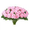 VEVOR Artificial Flowers Bulk Pink Roses 60 PCS Silk Faux Flowers Stems, for Vase, Table Centerpieces, Weddings, Parties, Bouquets, Home Decor and DIY Floral Arrangements, Realistic Fake Flower