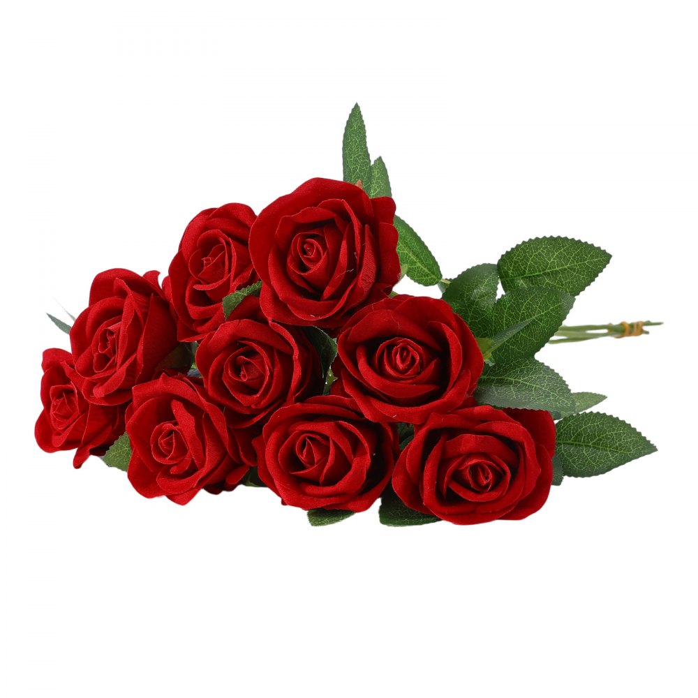 VEVOR Artificial Flowers Bulk Red Roses 120 PCS Silk Faux Flowers Stems, Realistic Fake Flower for Vase, Table Centerpieces, Weddings, Parties, Bouquets, Home Decor and DIY Floral Arrangements