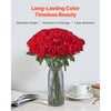 VEVOR Artificial Flowers, 500 pcs Real Looking Red Foam Fake Roses Bulk, Faux Red Bridal Shower with Stems for DIY Wedding Bouquets, Home Centerpieces Arrangements, Party Tables Decorations