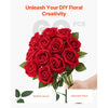 VEVOR Artificial Flowers, 60 pcs Real Looking Red Foam Fake Roses Bulk, Faux Red Bridal Shower with Stems for DIY Wedding Bouquets, Home Centerpieces Arrangements, Party Tables Decorations
