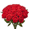 VEVOR Artificial Flowers, 60 pcs Real Looking Red Foam Fake Roses Bulk, Faux Red Bridal Shower with Stems for DIY Wedding Bouquets, Home Centerpieces Arrangements, Party Tables Decorations