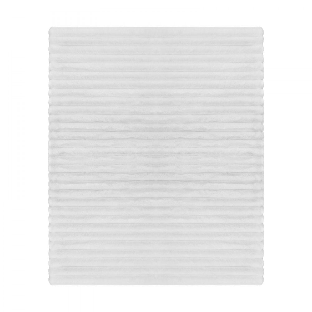 VEVOR Throw Blanket, 50 x 60 Inches / 1270 x 1524 mm, Faux Fur Cozy Throw Blankets, Cute Small Fuzzy Throws, Lightweight Super Soft Bed Blanket, Ideal for Couch, Sofa, Bedroom, White