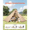 VEVOR Hot Tent for 4 Persons, Portable Winter Tipi Tent with Stove Jack, Waterproof Camping Tents,  Lightweight 4 Season Shelter Tents for Hiking Fishing Backpacking, M Size