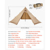 VEVOR Hot Tent for 4 Persons, Portable Winter Tipi Tent with Stove Jack, Waterproof Camping Tents,  Lightweight 4 Season Shelter Tents for Hiking Fishing Backpacking, M Size