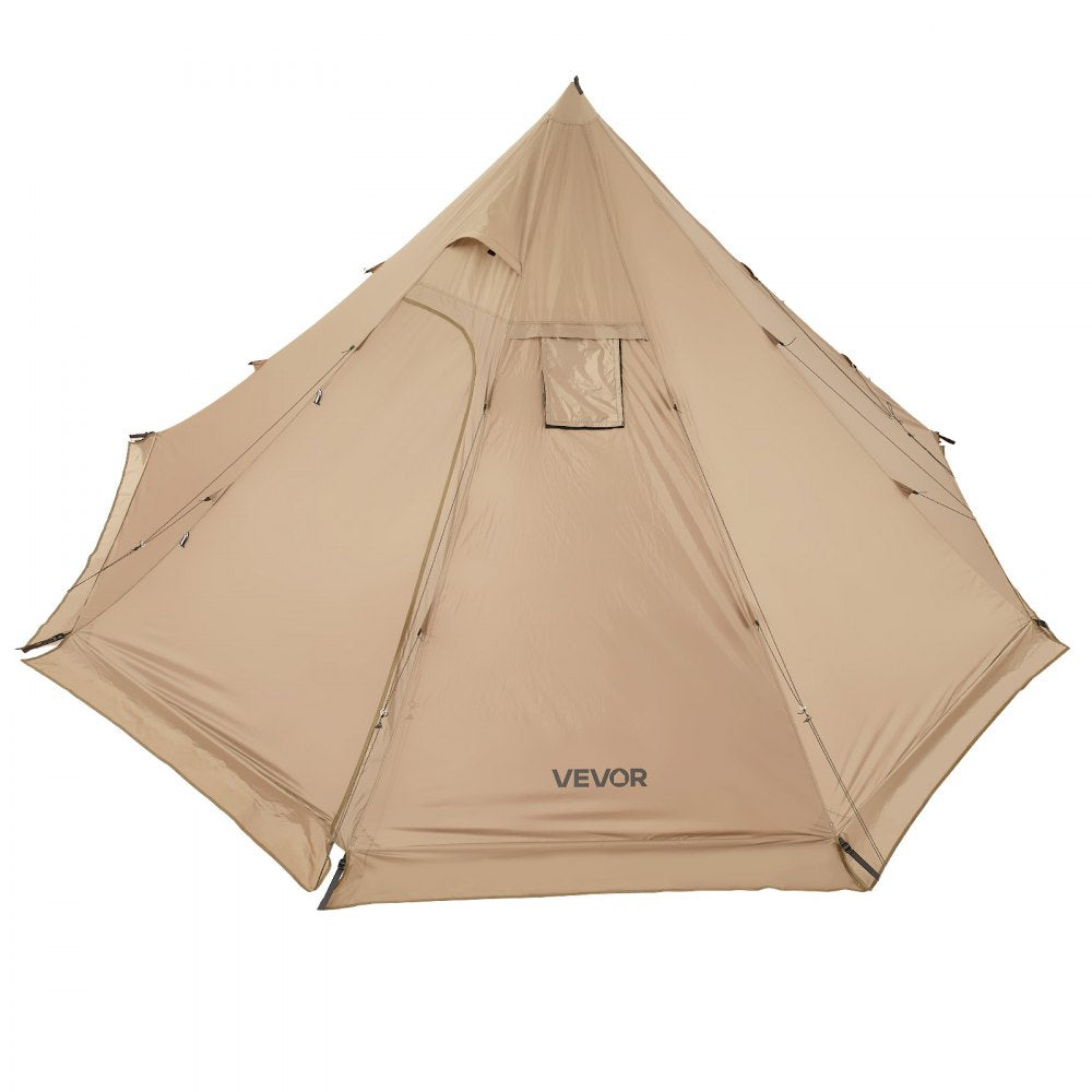 VEVOR Hot Tent for 4 Persons, Portable Winter Tipi Tent with Stove Jack, Waterproof Camping Tents,  Lightweight 4 Season Shelter Tents for Hiking Fishing Backpacking, M Size