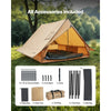 VEVOR Camping Hot Tent, 2 Persons Cabin Tent with Stove Jack & Poles, Waterproof Winter Tents Shelters with Fireproof Ground Mat, Portable 4 Season Tents for Hiking Fishing Hunting Backpacking