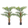 VEVOR Artificial Palm Tree, 4 FT Tall Faux Plant, Secure PE Material & Anti-Tip Tilt Protection Low-Maintenance Plant, Lifelike Green Fake Tree for Home Office Warehouse Decor Indoor Outdoor