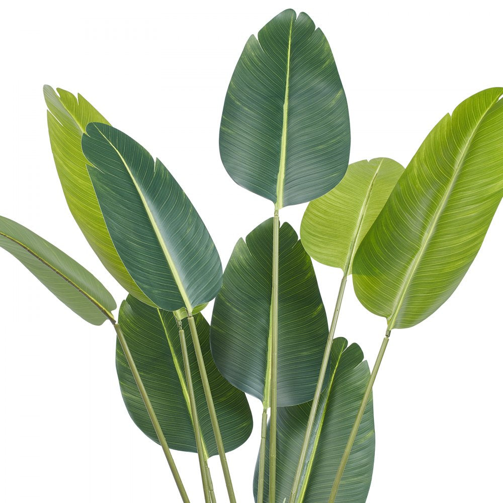 VEVOR Artificial Birds Of Paradise Tree, 5 FT Tall Faux Plant, PE Material & Anti-Tip Tilt Protection Low-Maintenance Plant, Lifelike Green Fake Tree for Home Office Warehouse Decor Indoor Outdoor