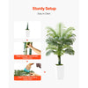 VEVOR Artificial Areca Palm Tree 5 ft, Fake Palm Tropical Plants with White Tall Planter, Faux Floor Silk Plant in Pot, Large Trees for Home Office Living Room Decor House Warming, Indoor Outdoor