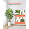 VEVOR Artificial Dracaena Tree 5 ft, Fake Palm Tropical Plants with White Tall Planter, Faux Floor Silk Plant in Pot, Large Trees for Home Office Living Room Decor House Warming, Indoor Outdoor