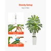 VEVOR Artificial Dracaena Tree 5 ft, Fake Palm Tropical Plants with White Tall Planter, Faux Floor Silk Plant in Pot, Large Trees for Home Office Living Room Decor House Warming, Indoor Outdoor