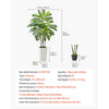 VEVOR Artificial Dracaena Tree 5 ft, Fake Palm Tropical Plants with White Tall Planter, Faux Floor Silk Plant in Pot, Large Trees for Home Office Living Room Decor House Warming, Indoor Outdoor