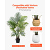 VEVOR Artificial Areca Palms 4 ft, 2 Pack Fake Palm Tropical Plants with White Tall Planter, Faux Floor Silk Plant in Pot, Large Tree for Home Office Living Room Decor House Warming, Indoor Outdoor