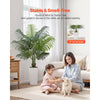 VEVOR Artificial Areca Palm Tree 5 ft, Fake Palm Tropical Plants with White Tall Planter, Faux Floor Silk Plant in Pot, Large Trees for Home Office Living Room Decor House Warming, Indoor Outdoor