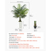 VEVOR Artificial Areca Palm Tree 5 ft, Fake Palm Tropical Plants with White Tall Planter, Faux Floor Silk Plant in Pot, Large Trees for Home Office Living Room Decor House Warming, Indoor Outdoor