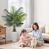 VEVOR Artificial Areca Palm Tree 5 ft, Fake Palm Tropical Plants with White Tall Planter, Faux Floor Silk Plant in Pot, Large Trees for Home Office Living Room Decor House Warming, Indoor Outdoor