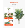 VEVOR Artificial Areca Palm Tree 6 ft, Fake Palm Tropical Plants with White Tall Planter, Faux Floor Silk Plant in Pot, Large Trees for Home Office Living Room Decor House Warming, Indoor Outdoor