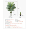VEVOR Artificial Areca Palm Tree 6 ft, Fake Palm Tropical Plants with White Tall Planter, Faux Floor Silk Plant in Pot, Large Trees for Home Office Living Room Decor House Warming, Indoor Outdoor