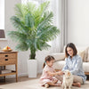 VEVOR Artificial Areca Palm Tree 6 ft, Fake Palm Tropical Plants with White Tall Planter, Faux Floor Silk Plant in Pot, Large Trees for Home Office Living Room Decor House Warming, Indoor Outdoor