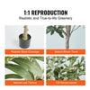 VEVOR Artificial Olive Tree, 5 FT Tall Faux Plant, Secure PE Material & Anti-Tip Tilt Protection Low-Maintenance Plant, Lifelike Green Fake Potted Tree for Home Office Warehouse Decor Indoor Outdoor