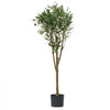 VEVOR 5FT Artificial Olive Tree with Black Pot, Tall Fake Tree with Natural Wood Trunk & Realistic Green Leaves and Fruits, Indoor Faux Plant for Home, Office, Living Room, Corner Decor