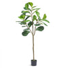 VEVOR Artificial Fiddle Leaf Fig Tree, 5 FT, Secure PE Material & Anti-Tip Tilt Protection Low-Maintenance Faux Plant, Lifelike Green Fake Potted Tree for Home Office Warehouse Decor Indoor Outdoor