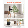 VEVOR 6FT Artificial Olive Tree with Black Pot, Tall Fake Tree with Natural Wood Trunk & Realistic Green Leaves and Fruits, Indoor Faux Plant for Home, Office, Living Room, Corner Decor