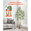 VEVOR 7FT Artificial Olive Tree with Black Pot, Tall Fake Tree with Natural Wood Trunk & Realistic Green Leaves and Fruits, Indoor Faux Plant for Home, Office, Living Room, Corner Decor
