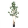 VEVOR 7FT Artificial Olive Tree with Black Pot, Tall Fake Tree with Natural Wood Trunk & Realistic Green Leaves and Fruits, Indoor Faux Plant for Home, Office, Living Room, Corner Decor