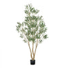 VEVOR 8FT Artificial Olive Tree with Black Pot, Tall Fake Tree with Natural Wood Trunk & Realistic Green Leaves and Fruits, Indoor Faux Plant for Home, Office, Living Room, Corner Decor