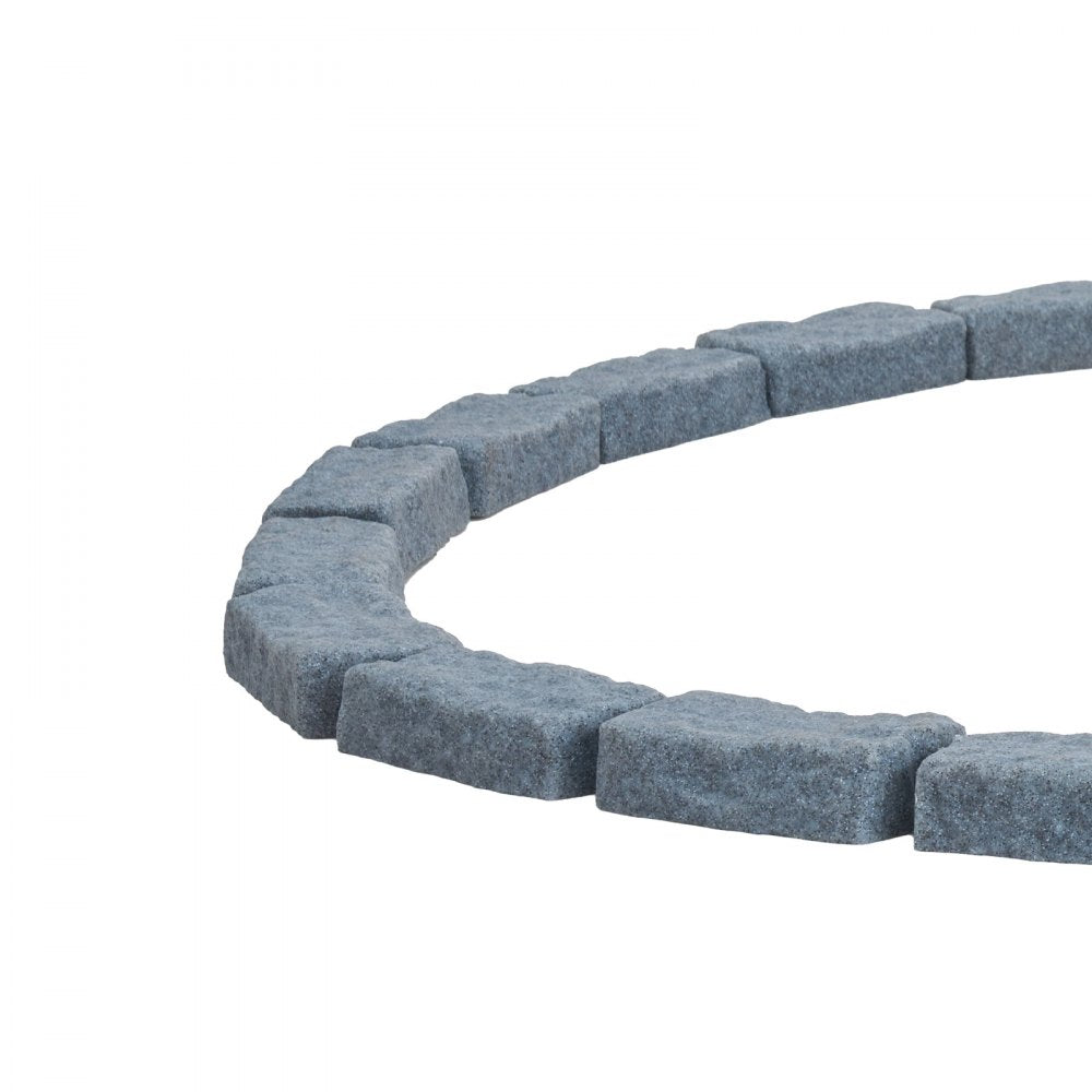 VEVOR Faux Stone Landscape Edging, 46.4 x 2.2 in Realistic Lawn Edging, Flexible Brick-Sized Garden Edging Border with Anchoring Spikes, Fade-Resistant Yard Edging for Driveways Walkway Grey