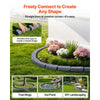 VEVOR Faux Stone Landscape Edging, 15.5 ft Kit, No Dig Garden Edging Border, Blocks for Lawn, Flower Beds, Yards, 4 Pack Each Section Has 6 Bricks 46.46"L x 3.74"W x 2.24"H, 12 Spikes & End Cap, Gray
