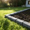 VEVOR Faux Stone Landscape Edging, 15.5 ft Kit, No Dig Garden Edging Border, Blocks for Lawn, Flower Beds, Yard, 4 Pack Each Section Has 6 Bricks 46.46"L x 3.74"W x 2.24"H, 16 Spikes & 4 Corners, Gray