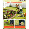 VEVOR Faux Stone Landscape Edging, 46.4 x 2.2 in Realistic Lawn Edging, Flexible Brick-Sized Garden Edging Border with Anchoring Spikes, Fade-Resistant Yard Edging for Driveways Walkway Brown