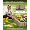 VEVOR Faux Wood Landscape Edging, 13.7 ft Kit, No Dig Garden Edging Border, Blocks for Lawn, Flower Beds, Pathways, Yards, 4 Pack Each Section Has 10 Logs 41.14"L x 3.74"W x 7.48"H, 32 Spikes, Beige