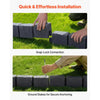 VEVOR Faux Stone Landscape Edging, 46.85" Kit, No Dig Garden Edging Border, Blocks for Lawn, Flower Beds, Yards, 1 Pack Each Section Has 6 Bricks 46.85"L x 3.94"W x 6.1"H, 3 Spikes, Charcoal Black
