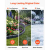 VEVOR Faux Stone Landscape Edging, 46.85" Kit, No Dig Garden Edging Border, Blocks for Lawn, Flower Beds, Yards, 1 Pack Each Section Has 6 Bricks 46.85"L x 3.94"W x 6.1"H, 3 Spikes, Charcoal Black